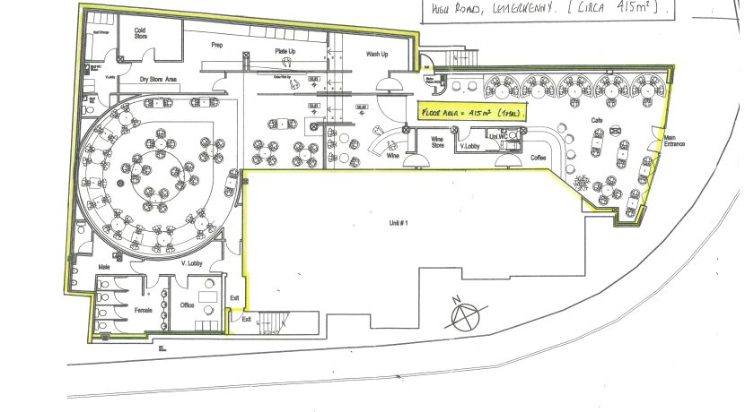 Floor Plan Joys restaurant